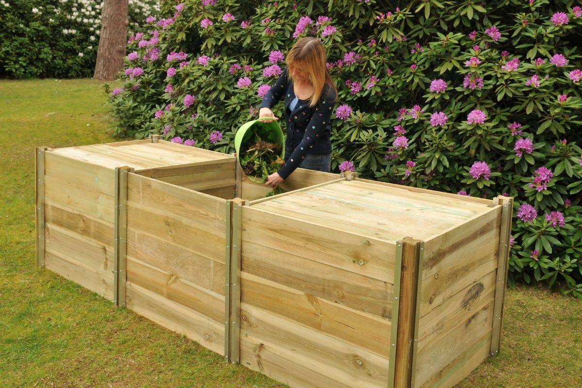 Harrod Horticultural Slot and Slide Wooden Compost Bins